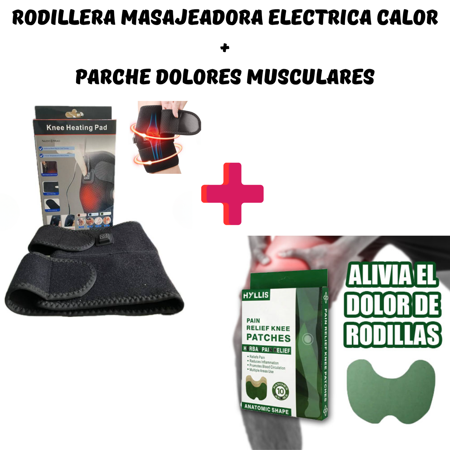 ThermaHerb Comfort™-Rodillera Masajeadora + Parches Dolor