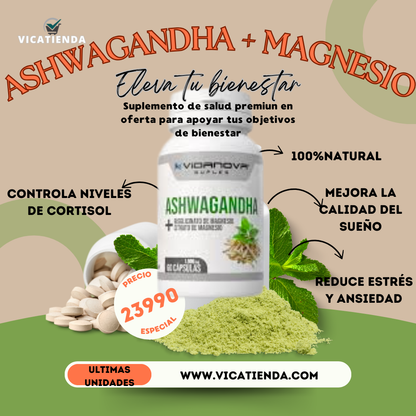AshwaMag™-Ashwagandha + Magnesio 1000mg 60 CAPS